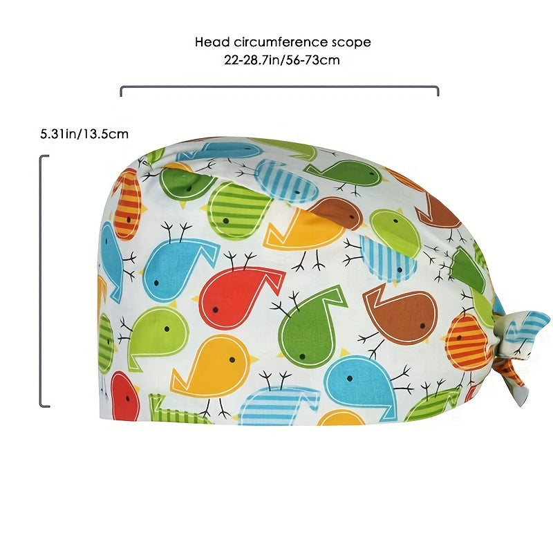 Casual Work Cap Surgical Caps Floral Cartoon Animal Scrub Caps Women Nurse Hat