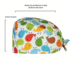 Casual Work Cap Surgical Caps Floral Cartoon Animal Scrub Caps Women Nurse Hat