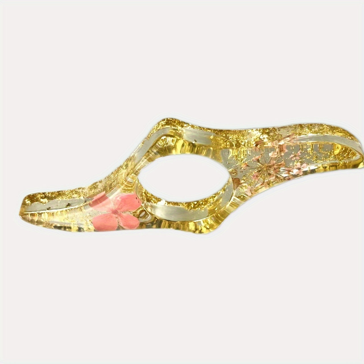 Dried Flower Resin Thumb Book Holder Transparent Flower Resin Book Opener