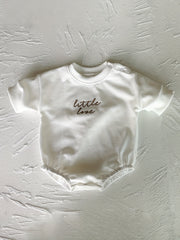 Baby Boys LITTLE LOVE Embroidery Onesie Short Sleeve Romper