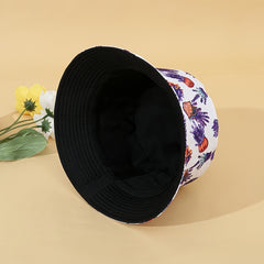 Purple Lavender Print Reversible Sun Hat Bucket Hat