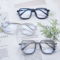 Square Anti Light Glasses Metal Frame