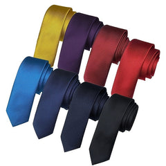 Men's Narrow Tie Fine Twill Suit Wedding Work Casual Tie