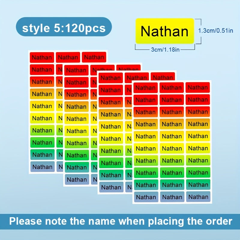 Custom Name Sticker Waterproof Office School Supplies