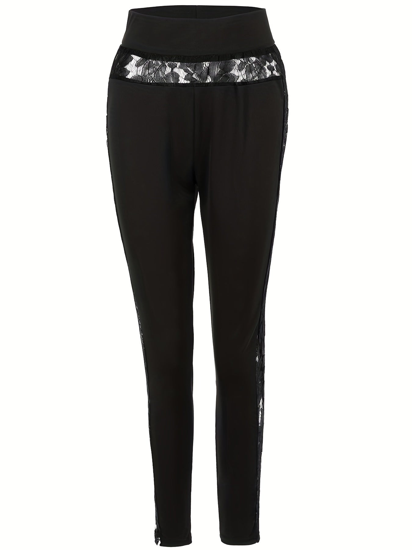 Lace Stitching Skinny Pants for Women