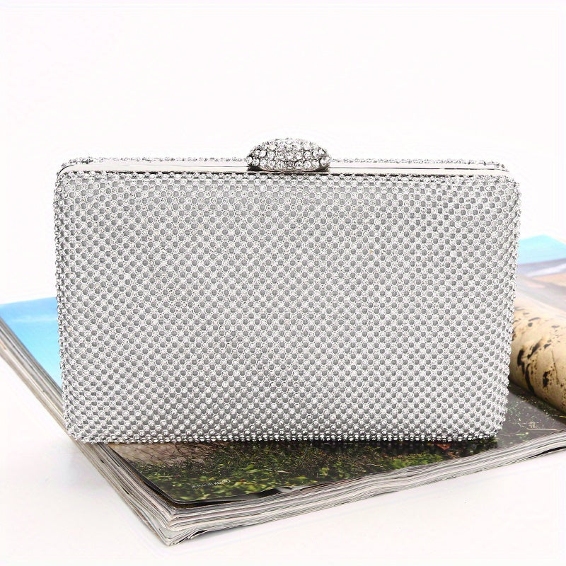 Glitter Rhinestone Evening Bag Dinner Clutch Purse Formal Banquet Handbag