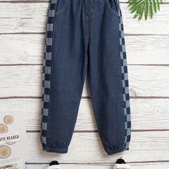 Boys Tapered Jeans with Elastic Waistband