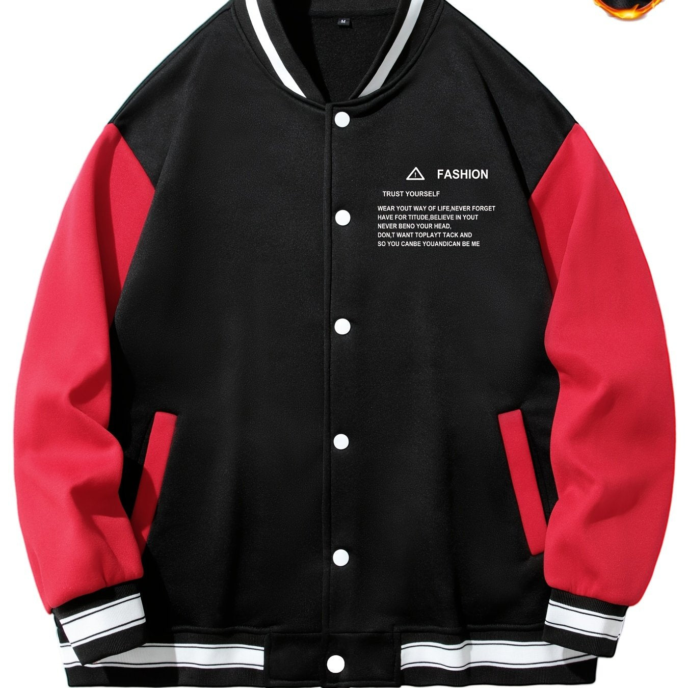 Men's Casual Warm Baseball Jacket