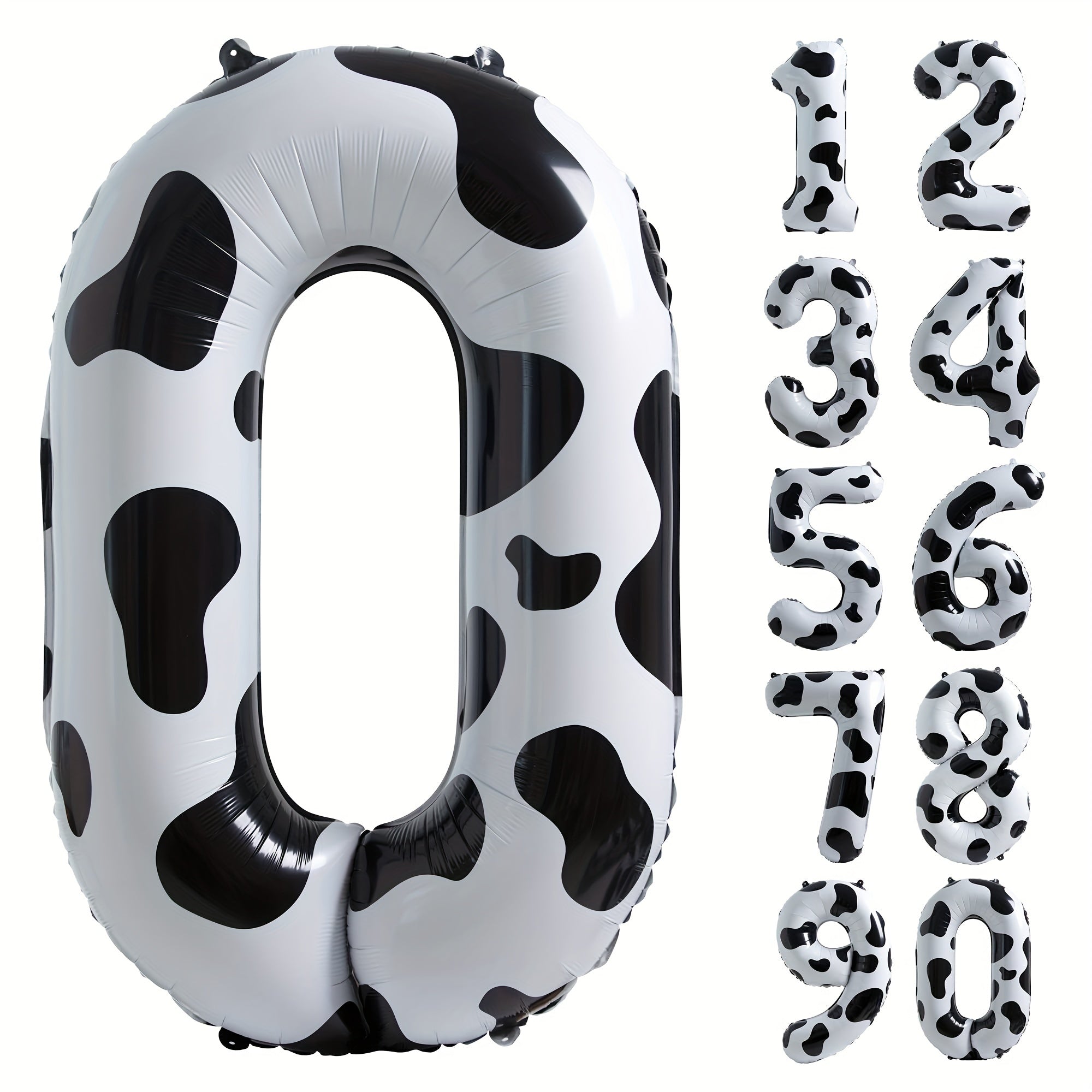 Cow Print Balloon Birthday Decoration Supplies Cowgirl Theme Number Balloon