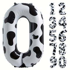 Cow Print Balloon Birthday Decoration Supplies Cowgirl Theme Number Balloon