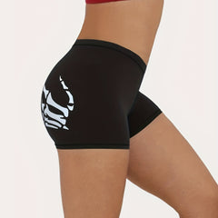 Skeleton Print Plus Size Sports Shorts for Halloween