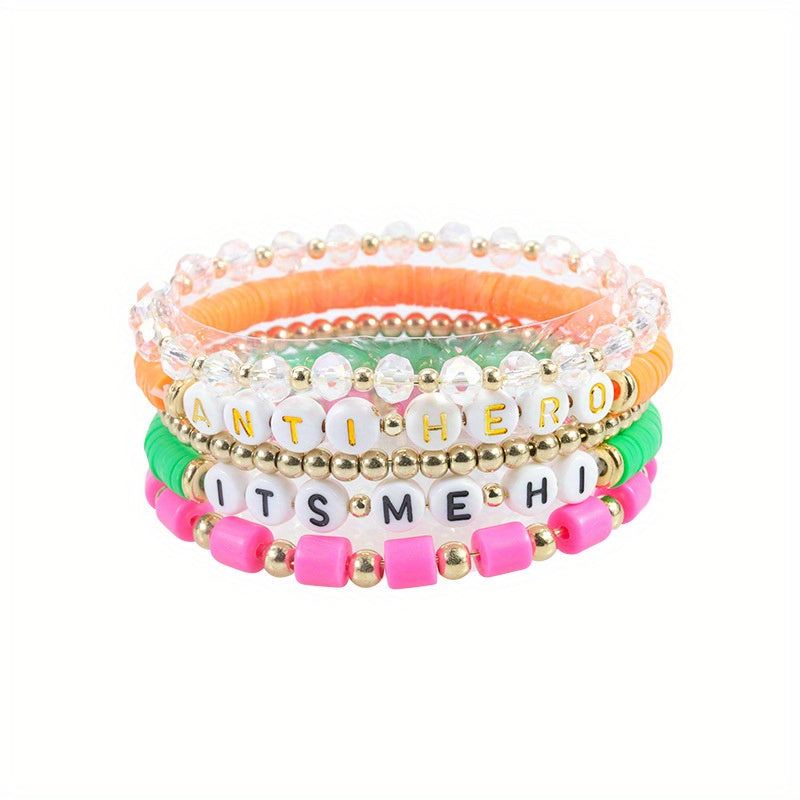 Boho Layering Bracelet Stretch Beaded Wristband