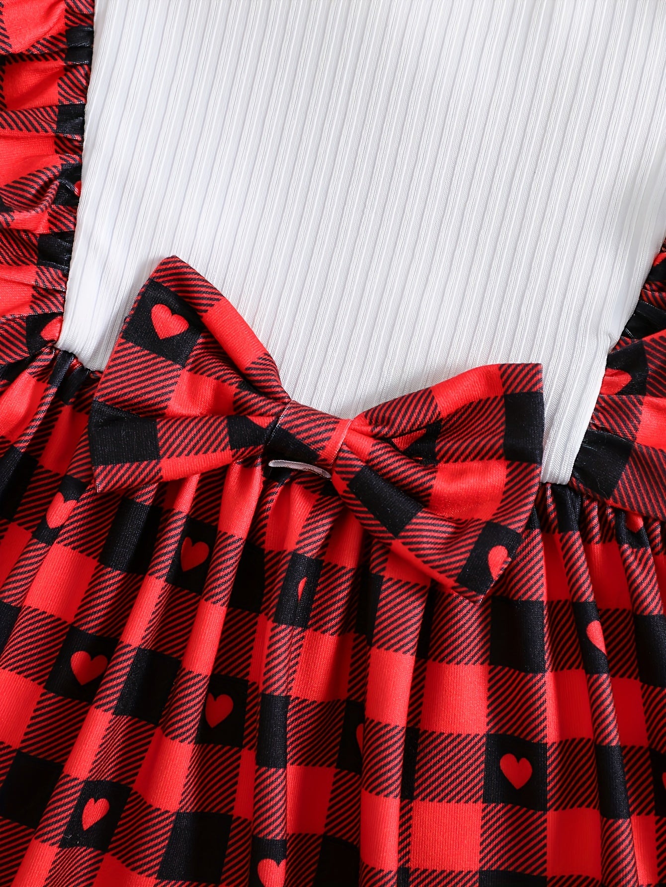 Toddler Baby Girls Stylish Red Block Bow Dress
