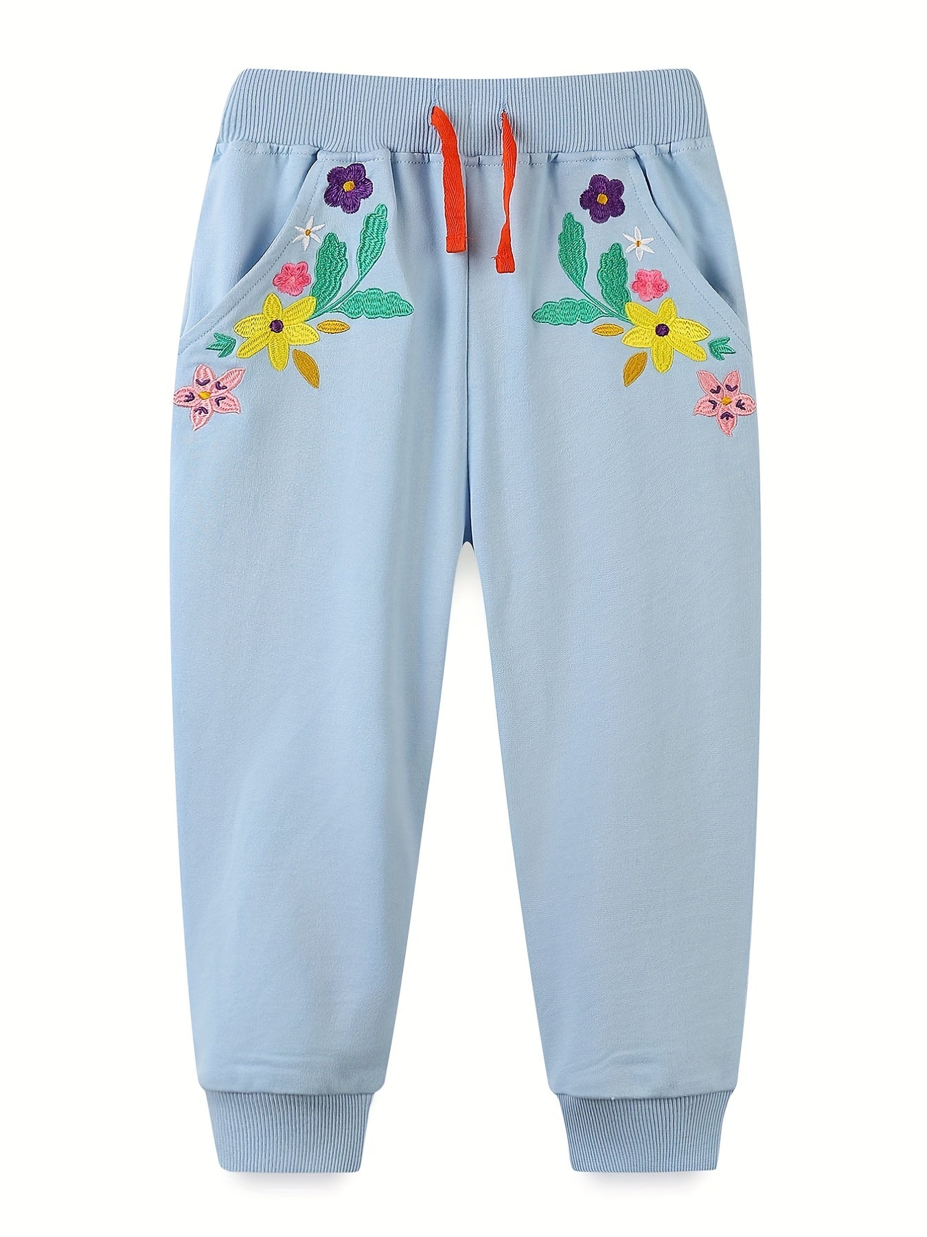 Girls' Jogger Sweatpants Drawstring Waist Casual Comfort Sports Trousers