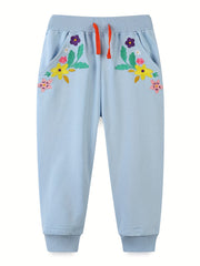 Girls' Jogger Sweatpants Drawstring Waist Casual Comfort Sports Trousers