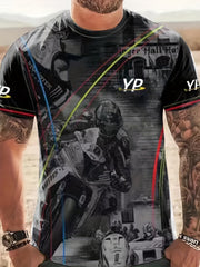 Vintage Motorcycle Graphic Tee 3D Print Breathable Active T-shirt