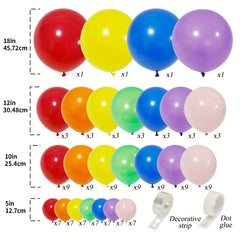 137pcs Rainbow Balloon Garland Arch Kit Mixed Size Balloons for Party Decoration