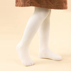 Girls Ribbed Cotton Leggings Tights for Spring & Autumn