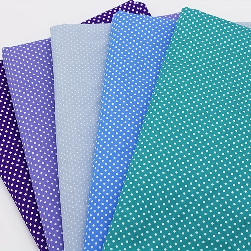 20pcs Multicolor Polka Dot Cotton Fabric for DIY Crafting