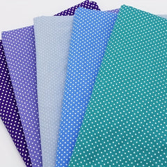 20pcs Multicolor Polka Dot Cotton Fabric for DIY Crafting