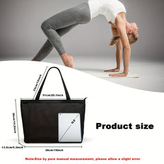 Yoga Bag for Women with Mat Carrier Canvas Tote - Pilates Gym