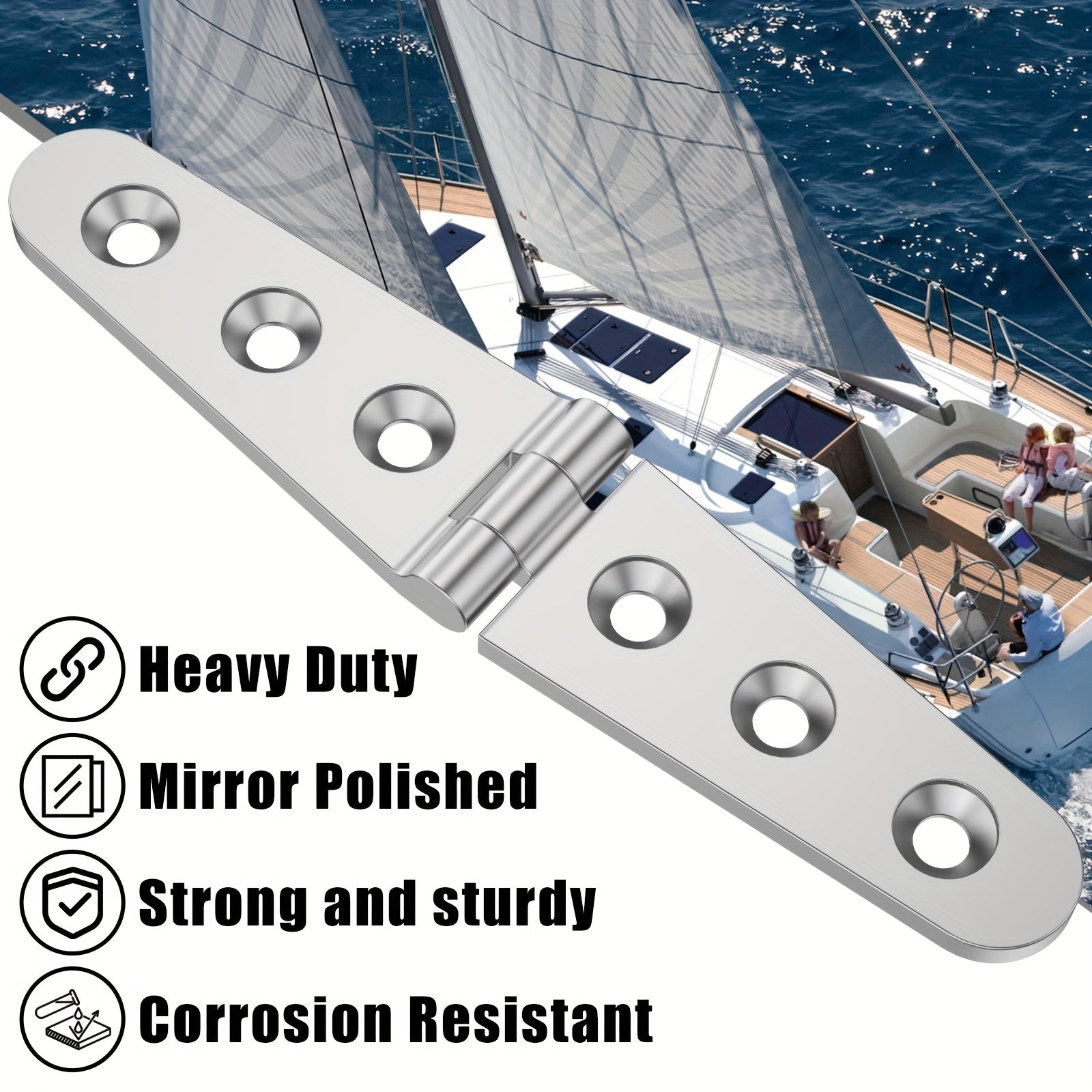 Heavy Duty Marine Strap Hinge Stainless Steel Boat Yacht Door Hardware