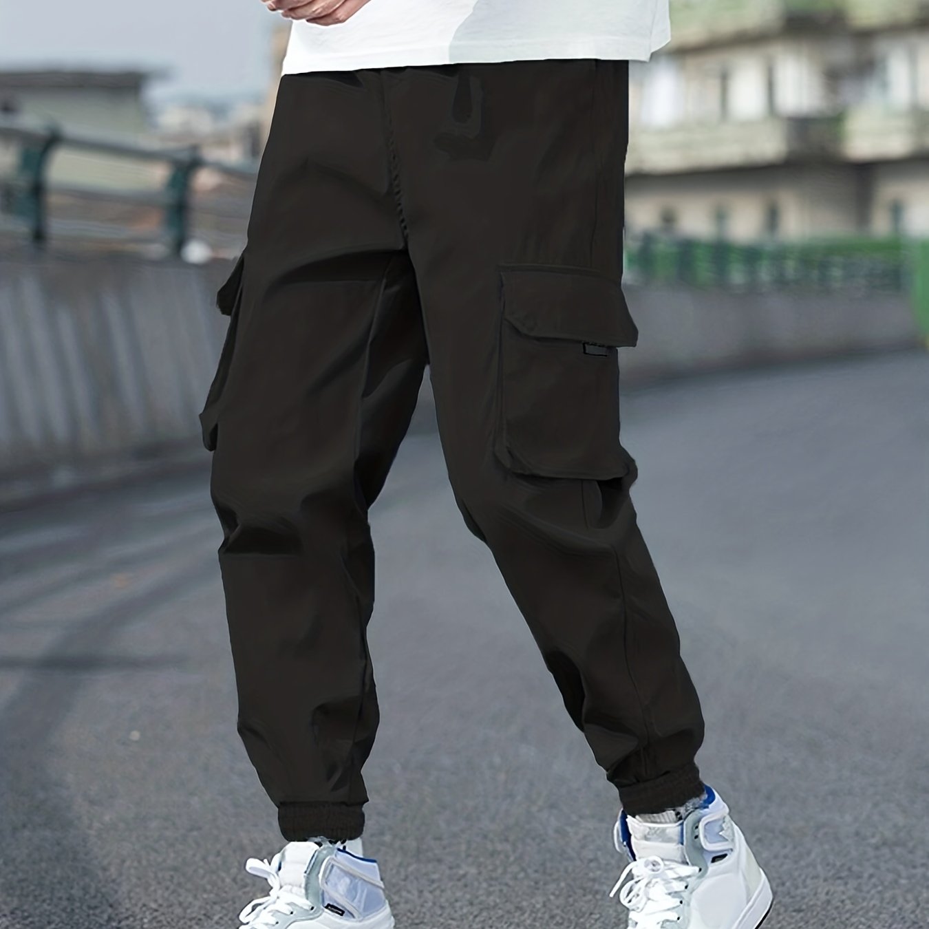 Tech Wear Pocket Joggers Men s Casual Stretch Cargo Pants