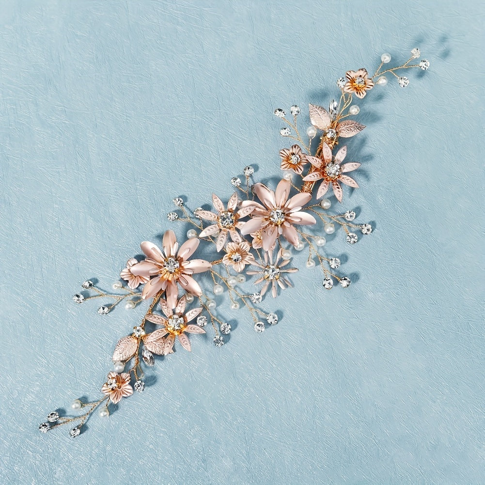 Wedding Head Flower Hair Clip Crystal Wedding Headdress