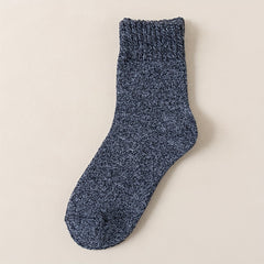 Men's Crew Socks, Winter Thicken Warm Solid Pairs, Autumn