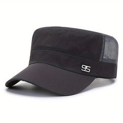 Men's Breathable Mesh Sunscreen Peaked Cap Flat Cap