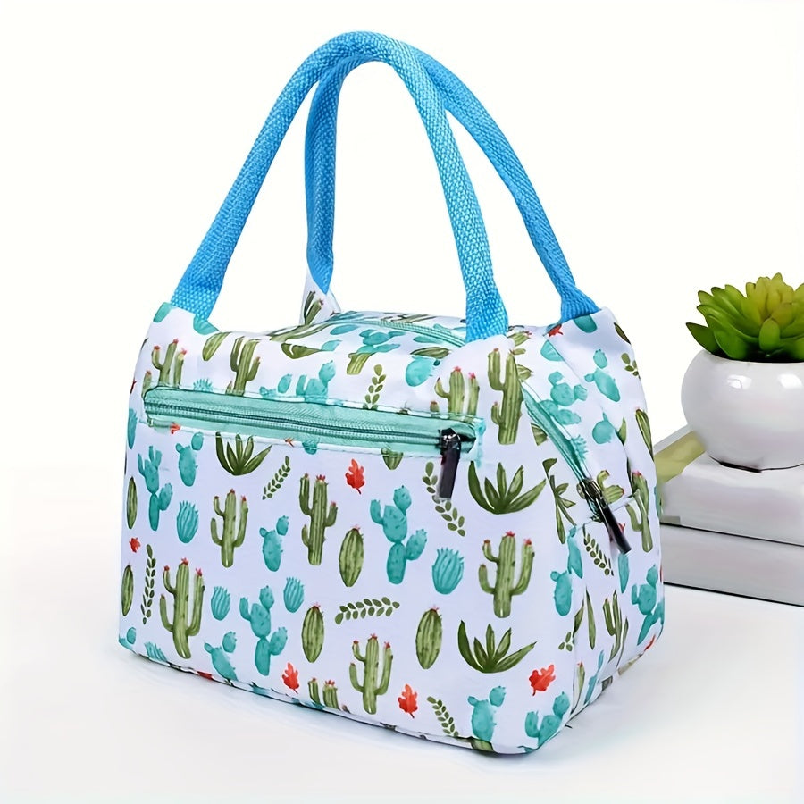 Cartoon Tote Bag Insulated Lunch Bag Aluminum Foil Zipper Thickened Oxford Cloth