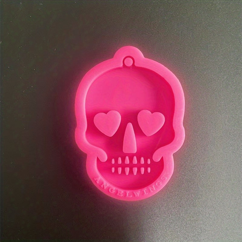 Resin Ghost Head Keychain Mold for DIY Jewelry Making