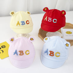 Kids Letter Print Cartoon Baseball Cap Sweet Duck Tail Hat
