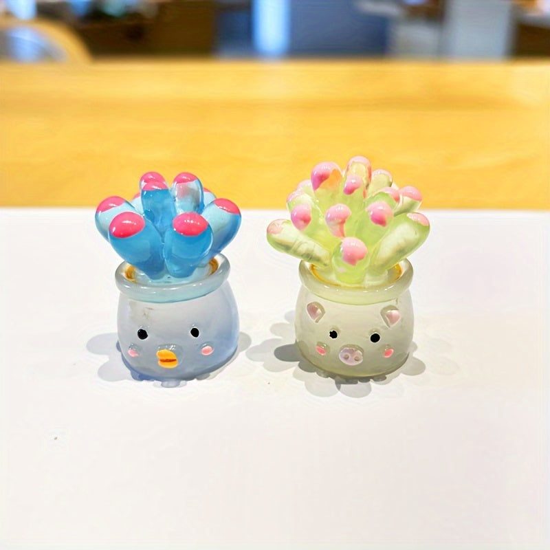 Cartoon Luminous Succulent Potted Decorations