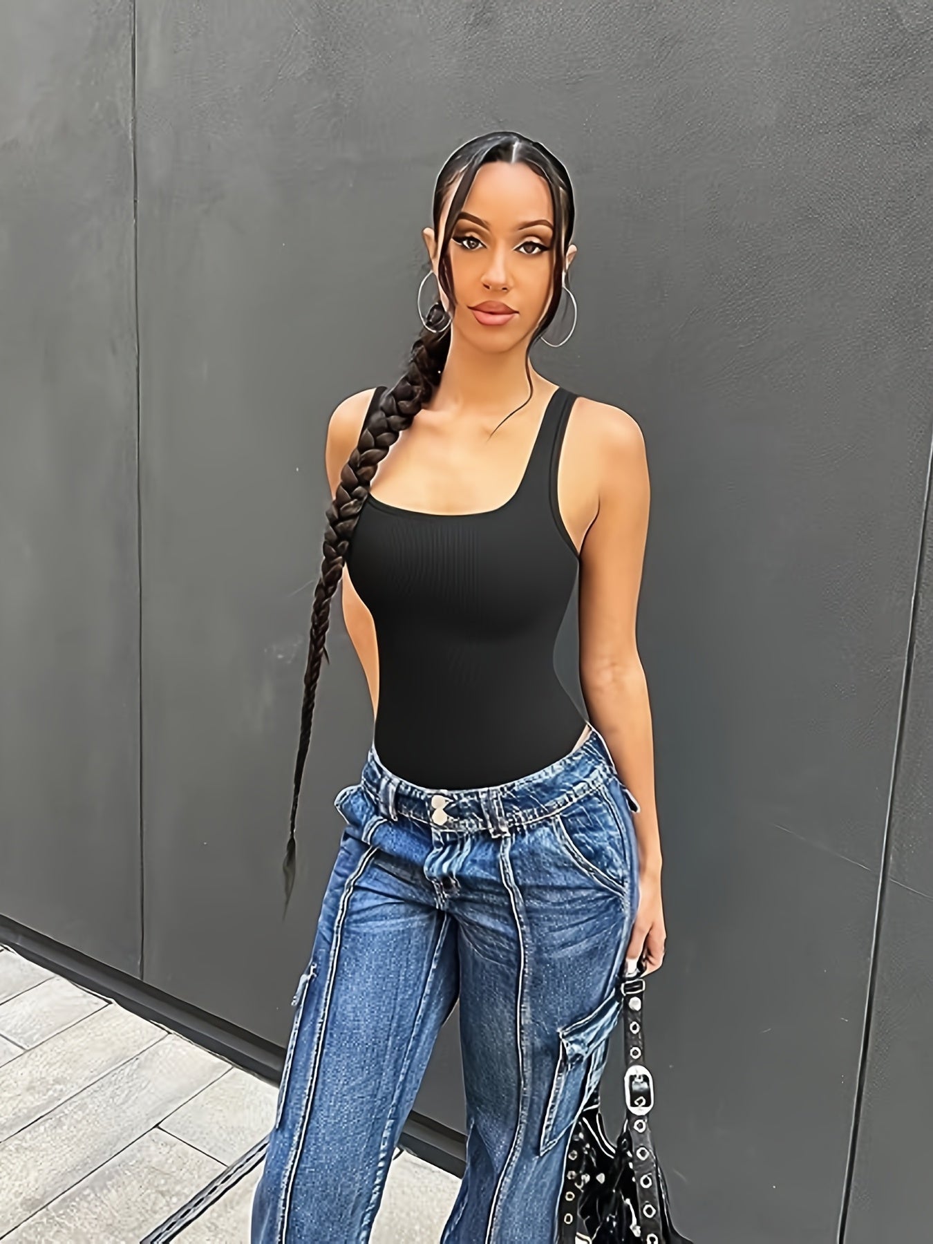 Square Neck Tight Suspender Jumpsuits Sports Fitness Yoga Running
