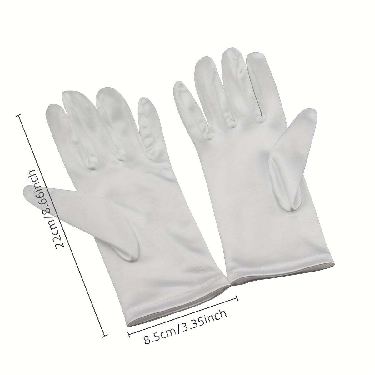 Vintage Satin Short Gloves Bridal Wedding Prom Accessories