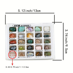 25pcs Rock & Mineral Collection Kit Geology Crystal Stone Fossils Science