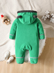 Fleece Baby Bunting Bodysuit Kids Hooded Romper Outerwear Toddler Warm Coat