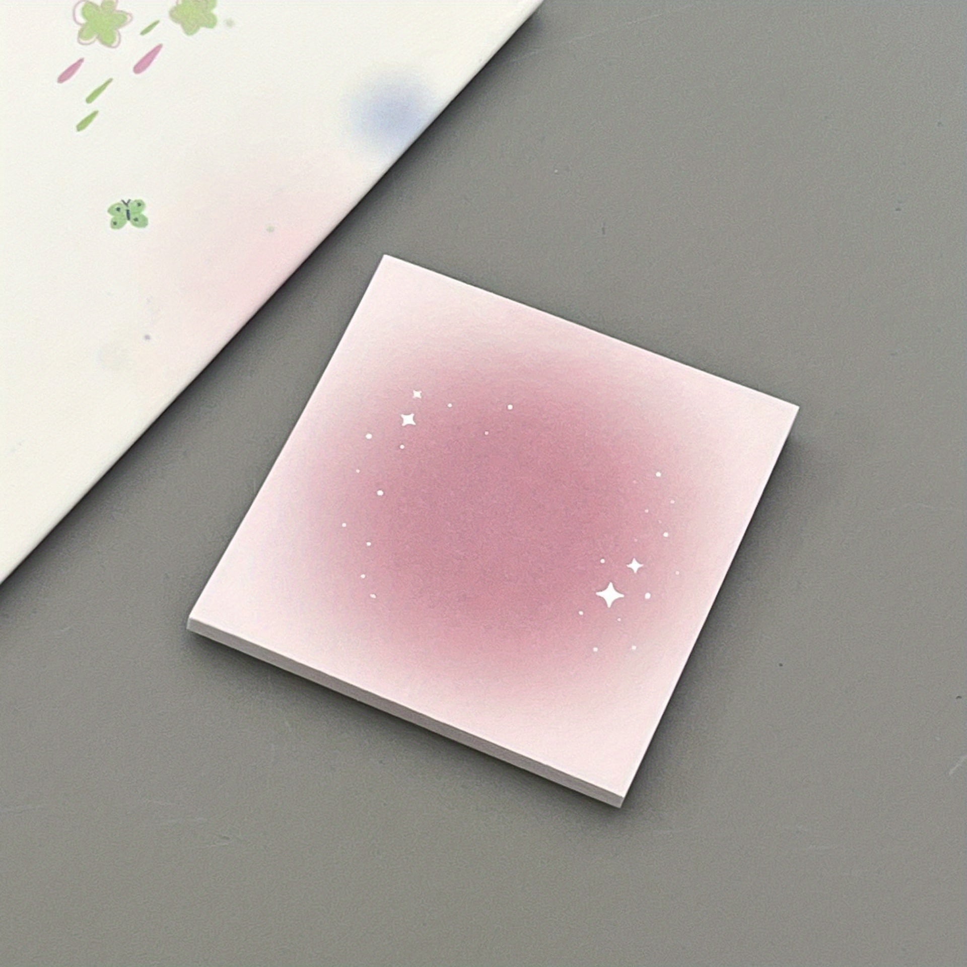 100pcs Gradient Sticky Note Book Colorful Square Sticky Note Material Paper