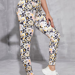 Leopard Print Yoga Leggings High Stretch Fitness Pants