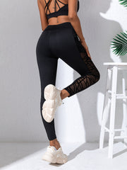 Mesh Contrast Yoga Pants High Stretch Leggings