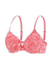 Floral Print Push Up Bras Comfortable & Breathable Women's Lingerie