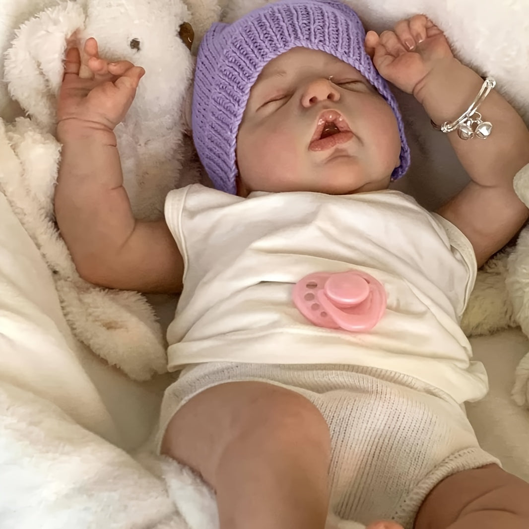 19 Inch Soft Body Reborn Sleeping Baby Doll With 3D Skin
