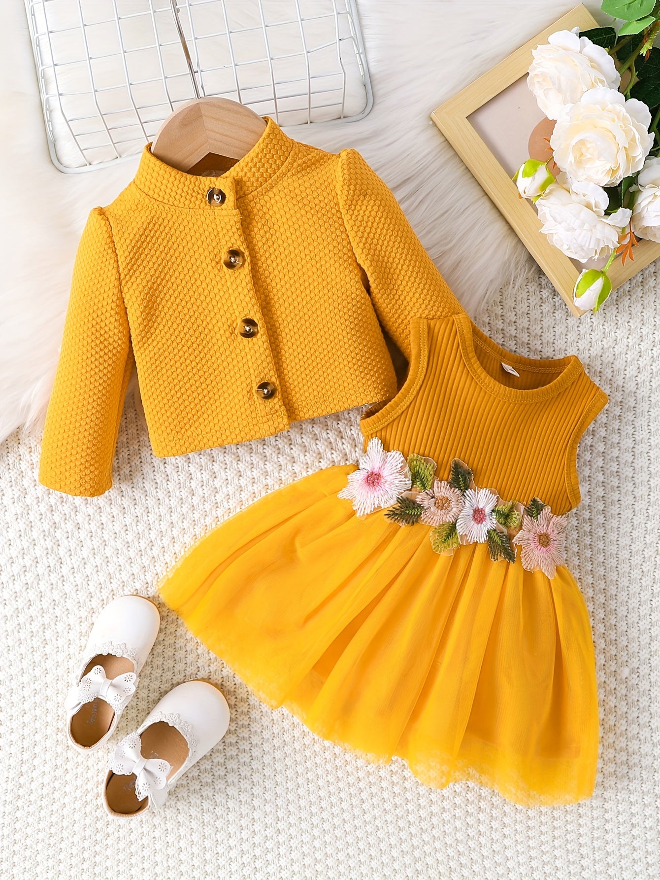 Sweet & Infant Baby Girls Casual Dress Up Set