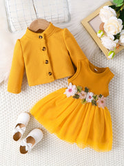 Sweet & Infant Baby Girls Casual Dress Up Set