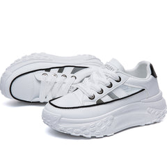Women's Cutout Lace Up Walking Shoes Non Slip Casual Sneakers