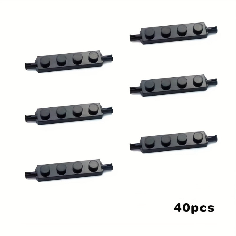 Small Grain Building Block Wheels Axle Tire 4-Piece Set