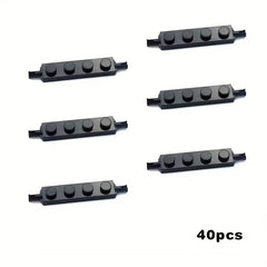 Small Grain Building Block Wheels Axle Tire 4-Piece Set