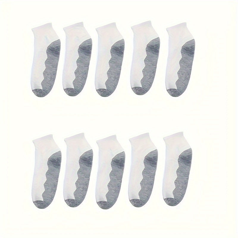 Teenager's Block Ankle Socks Breathable Cotton Blend Casual Style