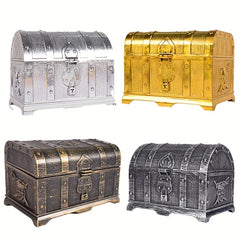 Retro Treasure Box With Lock for Party Favors Pirate Props